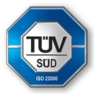 Certifikát ISO 22000:2019 TÜV SÜD Czech